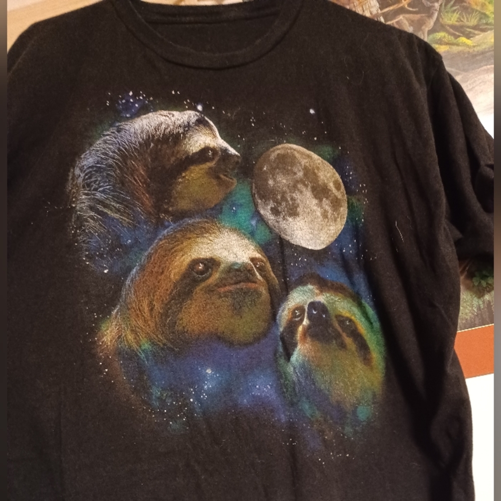 Sloths in space t-shirt